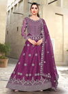 Purple Colour viana vol 4 Designer Fancy Heavy Festive Wear Butterfly Net With Embroidery Work Gown With Dupatta Collection Viana20